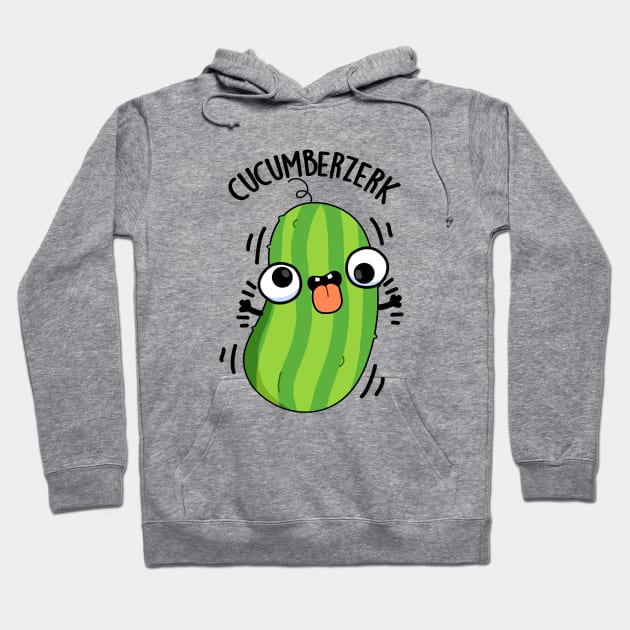 Cucumberzerk Funny Berzerk Veggie Cucumber Pun Hoodie by punnybone